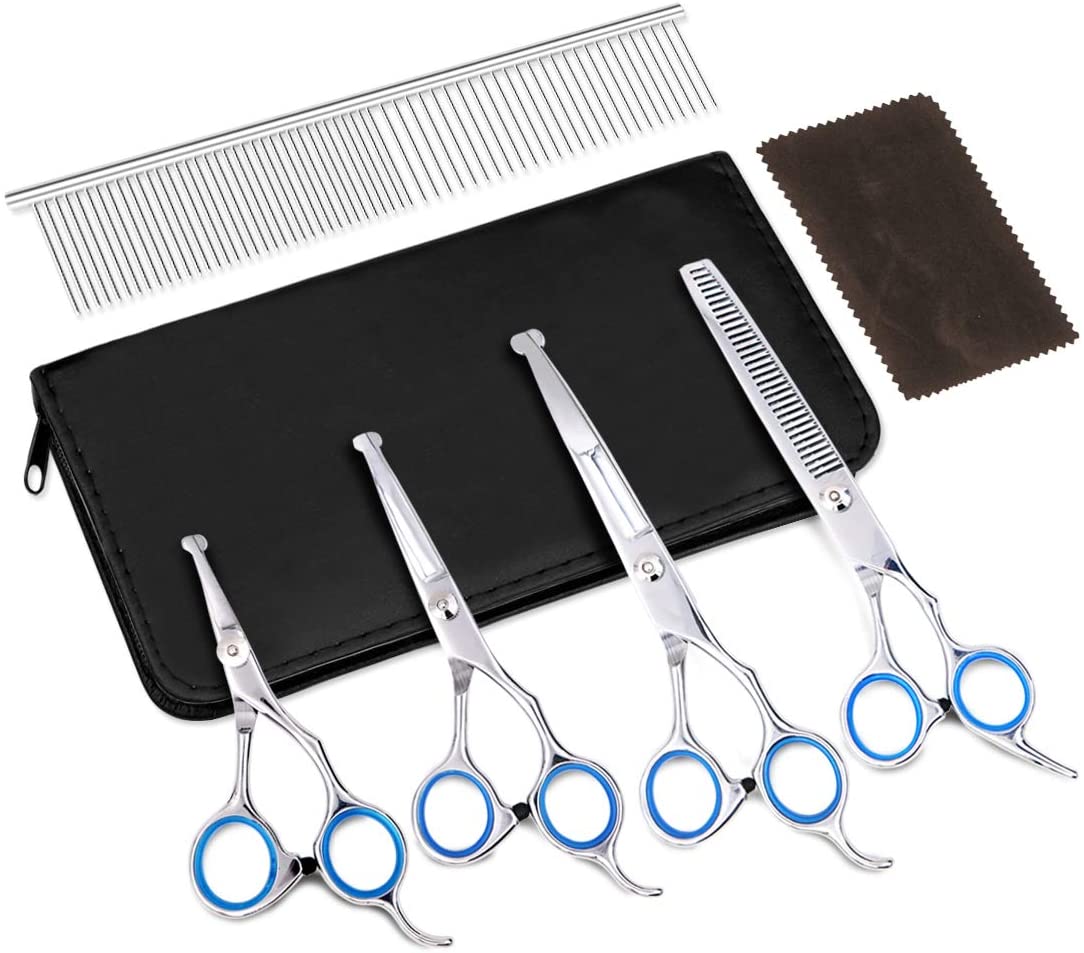 5PCS Stainless Steel Pet Dog Grooming Scissors Set