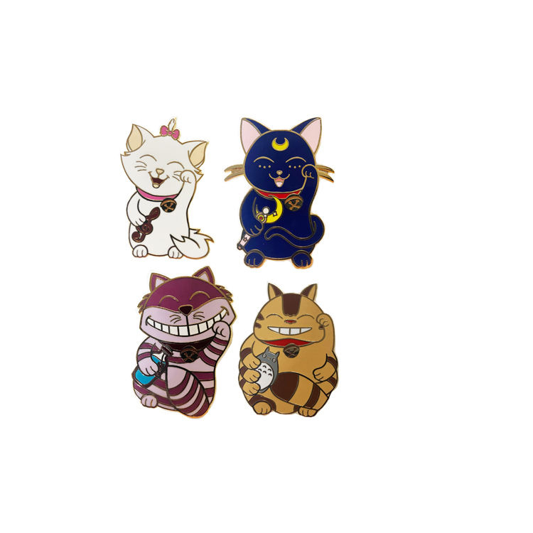 هدية دبوس طية صدر السترة معدني مطلي بالمينا الصلب والكرتون المغناطيسي