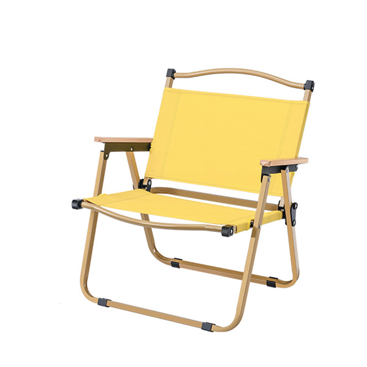 كرسي تخييم قابل للطي من الفولاذ المقاوم للصدأ خفيف الوزن عالي الجودة