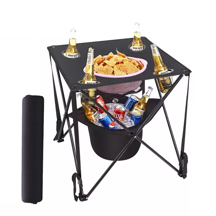 طاولة حديد محمولة حديثة قابلة للطي لشريط المنزل في الهواء الطلق