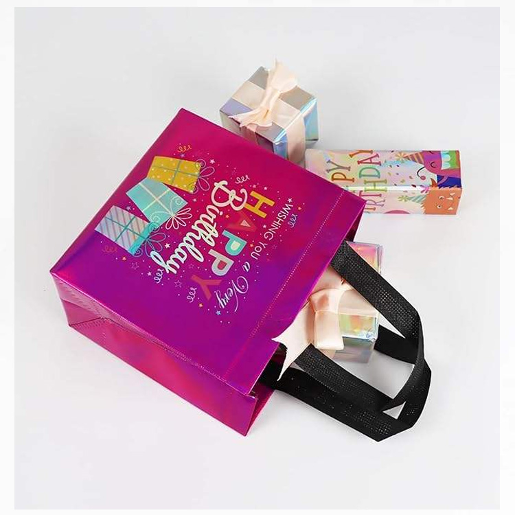 حقائب أعياد الميلاد غير المنسوجة متعددة الأحجام ومتناسقة الألوان