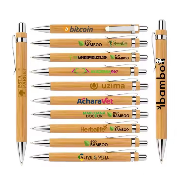 هدية ترويجية Eco Pen Low Price Price Bamboo Pen