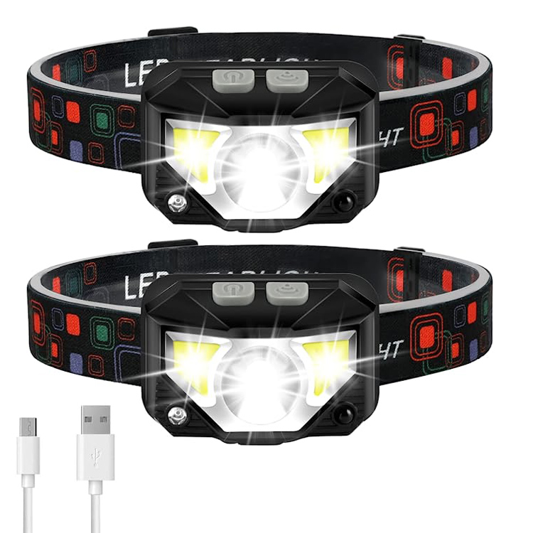 مصباح LED قابل لإعادة الشحن بمستشعر حركة مقاوم للماء